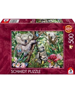 Παζλ Schmidt 500 κομμάτια - Χαριτωμένη οικογένεια κοάλα